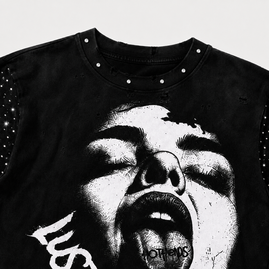 HotHeads Gallery™ – "Lust" Rhinestone Tee (Limited Edition)