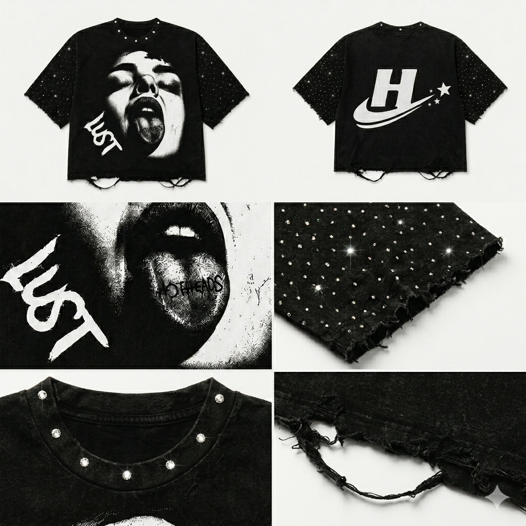 HotHeads Gallery™ – "Lust" Rhinestone Tee (Limited Edition)