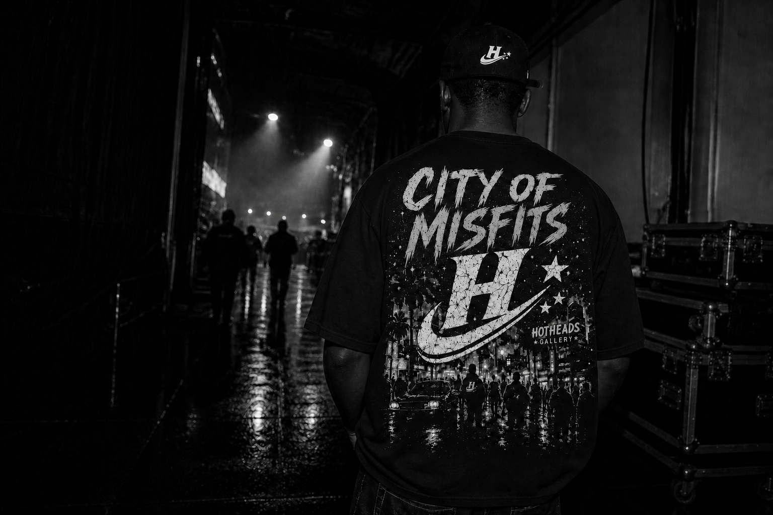 Hotheads Gallery City of Misfits monochrome backstage campaign